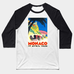 1932 Monaco Grand Prix - Vintage Poster Design Baseball T-Shirt